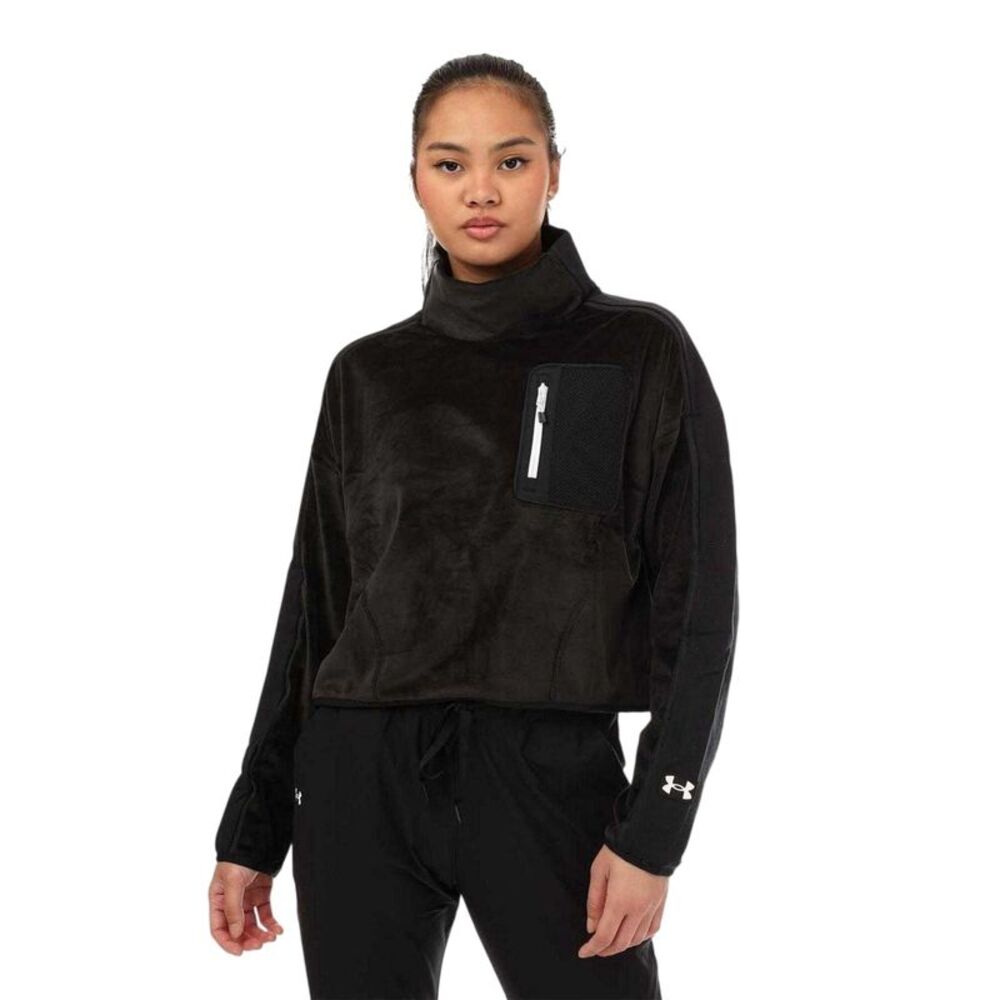 Under Armour Womens/Ladies Mock Neck Fleece Top / Black